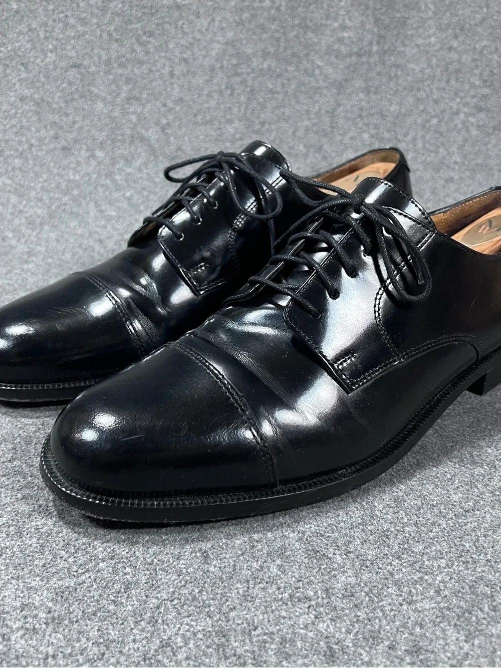 Cole Haan Caldwell Black Patent Leather Dress Shoes Oxford Cap Toe Mens Size 9 D